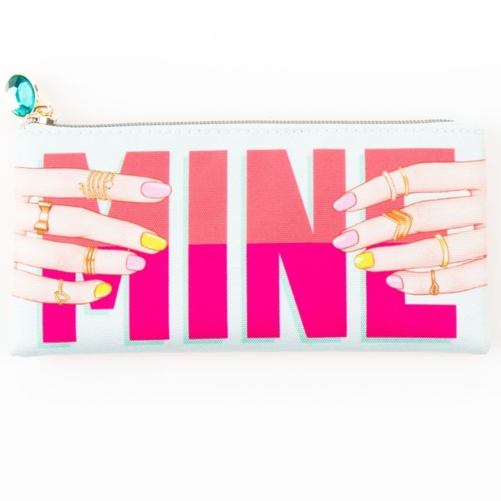 PAPYRUS // "mine" jeweled full zip accessory bag pouch